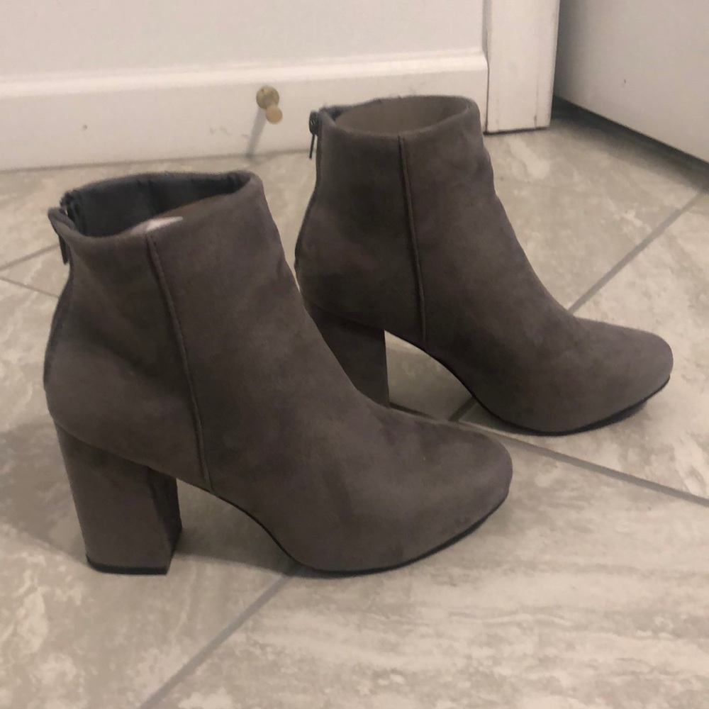 Gray booties